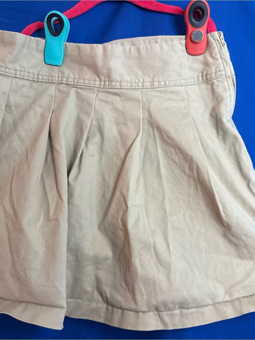 Two Pairs of Girls Khaki Skorts